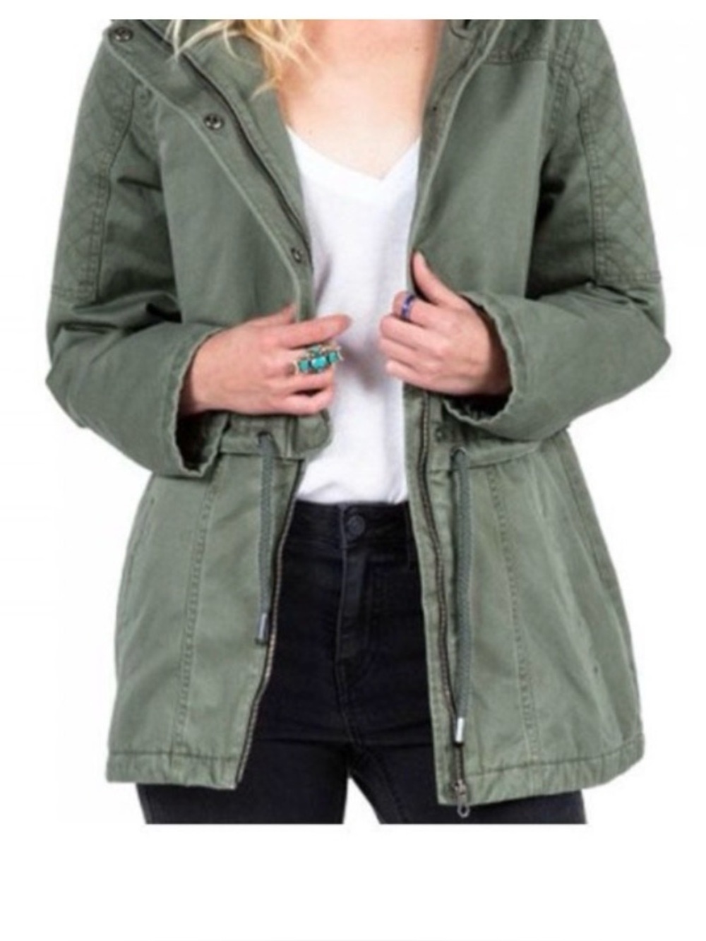 Volcom Olive Green Utility Stash Jacket ~ Small